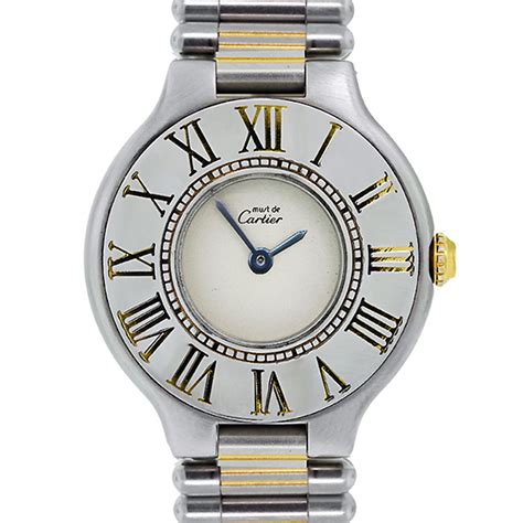 montre cartier femme dore|Cartier must 21 women's watch.